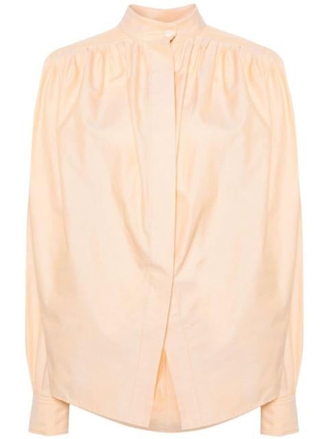 pleated cotton shirt