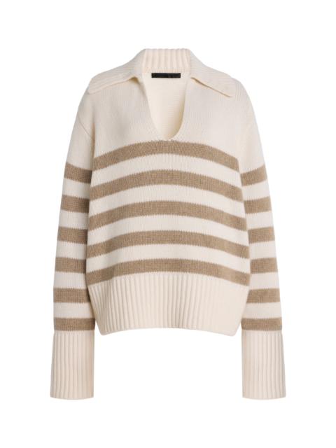 Phoebe Cashmere Polo Sweater ivory