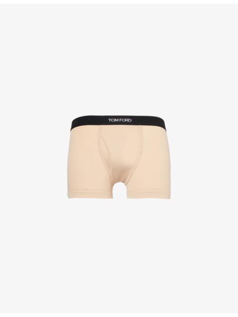 Logo-embroidered cotton-blend jersey boxers