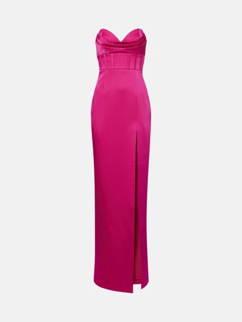 Saskia satin bustier gown