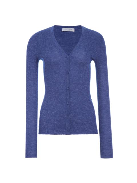 Aiste Knit Cardigan in Cobalt Cashmere Silk with Hemp