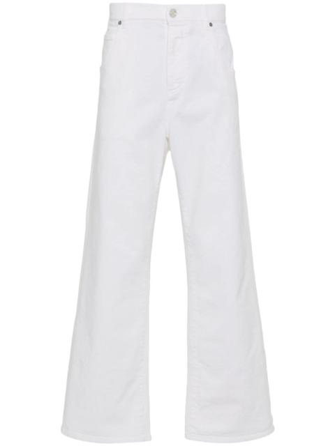 Pegaso-embroidery straight-leg jeans