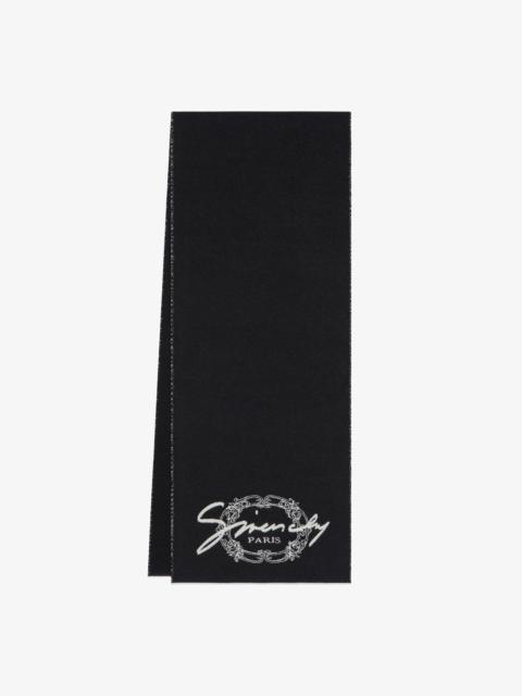 SCARF IN WOOL AND SILK WITH GIVENCHY MEDALLION