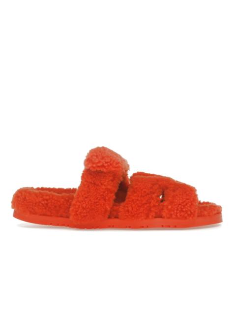 Hermes Chypre Sandal Orange Shearling (Women's)