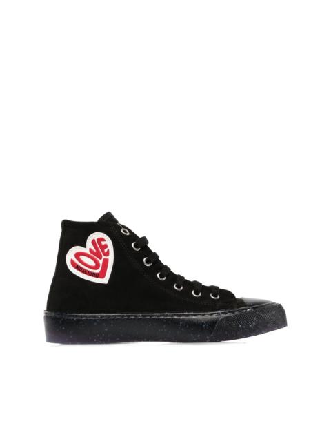 logo-patch high top sneakers