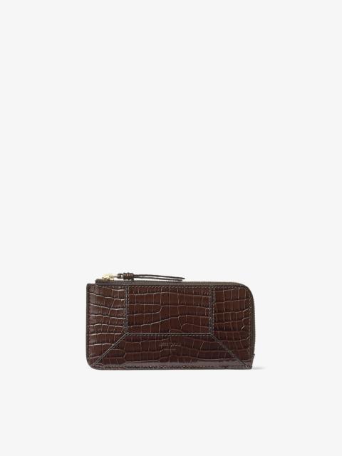 DM Lise-Z
Chocolate Croc Embossed Calf Leather Coin Purse