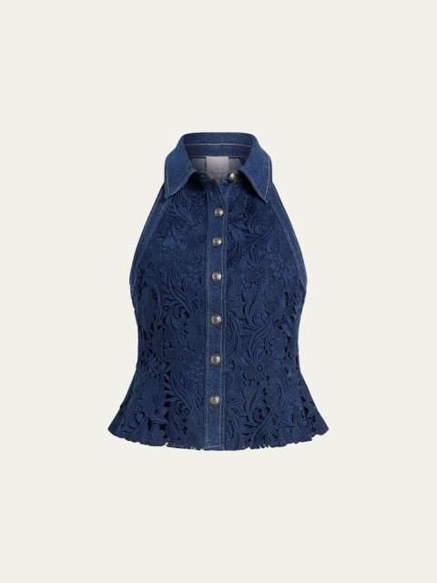Ronin Lace Denim Top