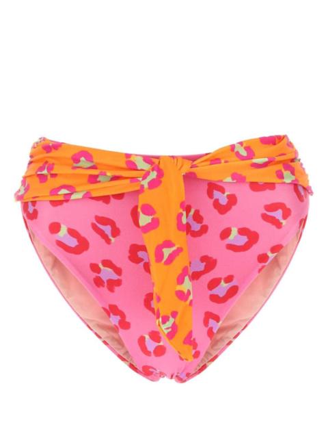 animal print stretch bikini bottoms