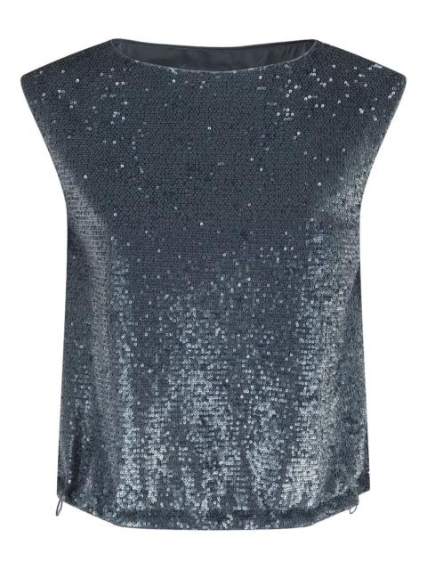 sequin-embellished sleeveless top
