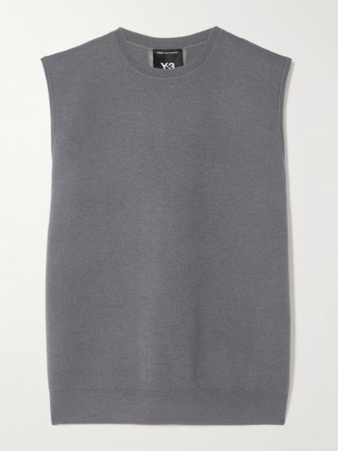 + Y-3 Frayed Wool Vest