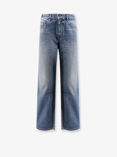 Stone-Washed Cotton Jeans