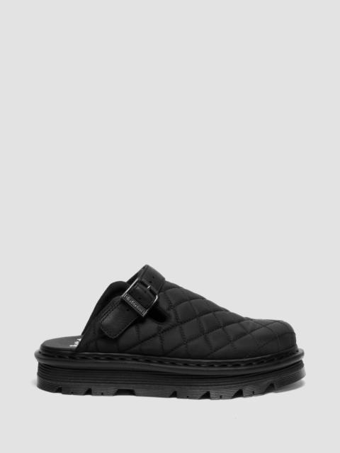 Zebzag Quilted Canvas Slingback Platform Mules