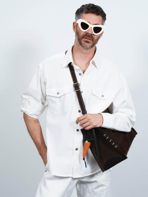 OVERSIZED DENIM SHIRT IN WHITE