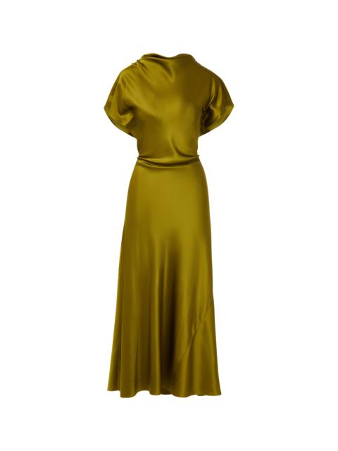 REDGRAVE SILK MIDI DRESS