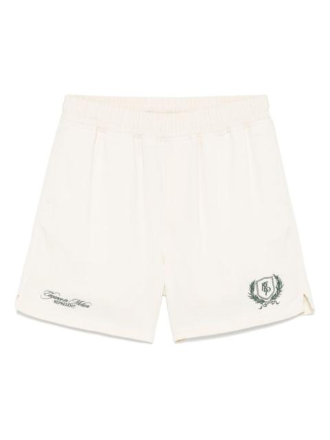 embroidered-logo shorts