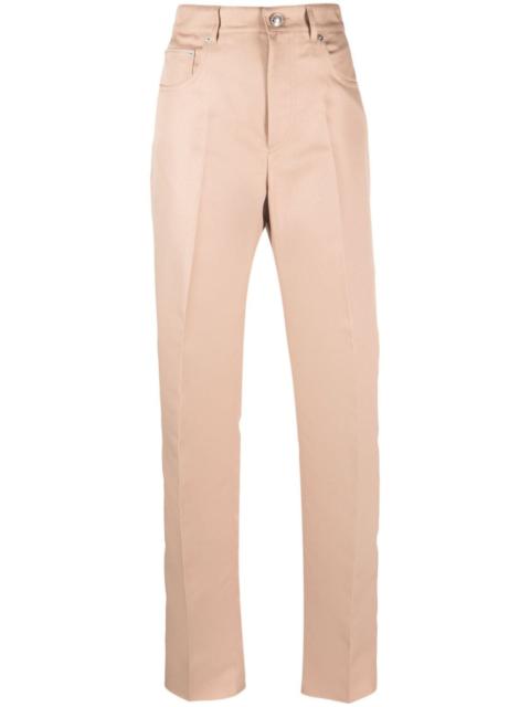 high-waisted straight-leg trousers