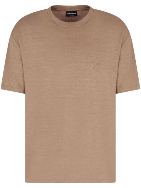 logo-embroidered T-shirt