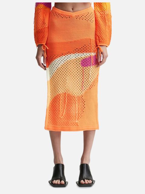 POMPELMO SUNSET KNIT SKIRT
