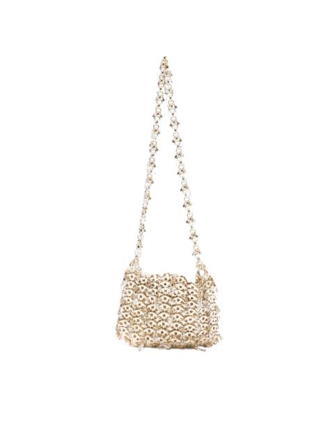 crystal embellished chain shoulder bag