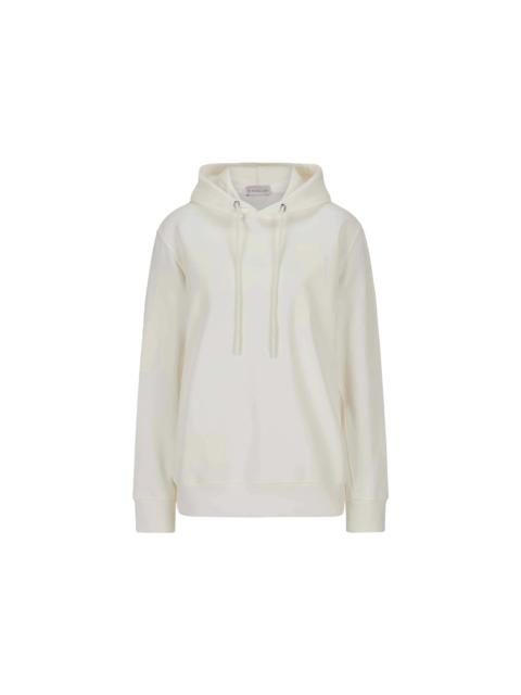 Moncler Logo Hoodie White/Creme