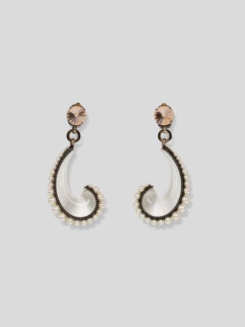 PAISLEY EARRINGS WITH PEARLS