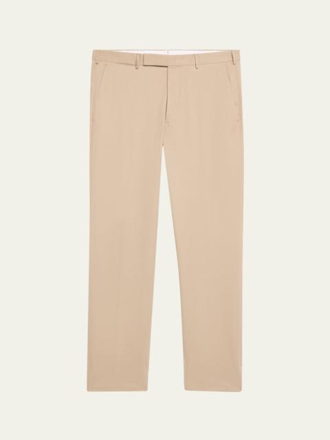Men's Wool Slim Flat-Front Trousers