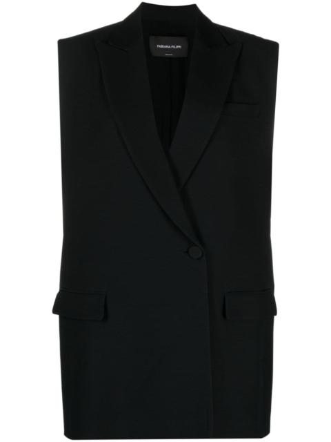 double-breasted tailored vest