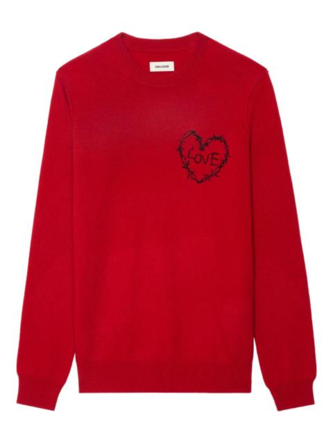 Kendy wired-heart sweater