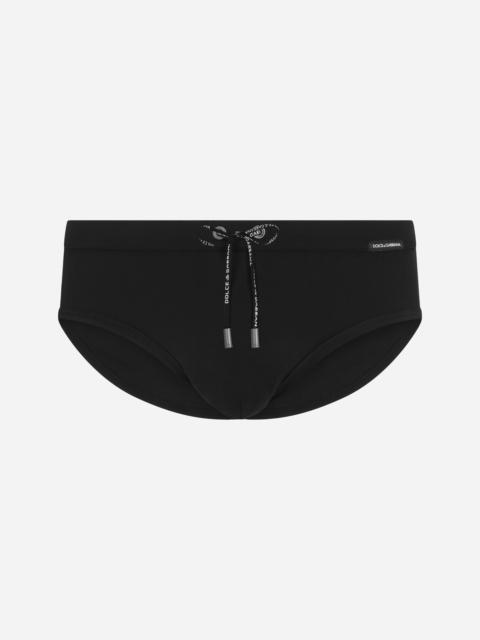 Swim briefs with Dolce&Gabbana label