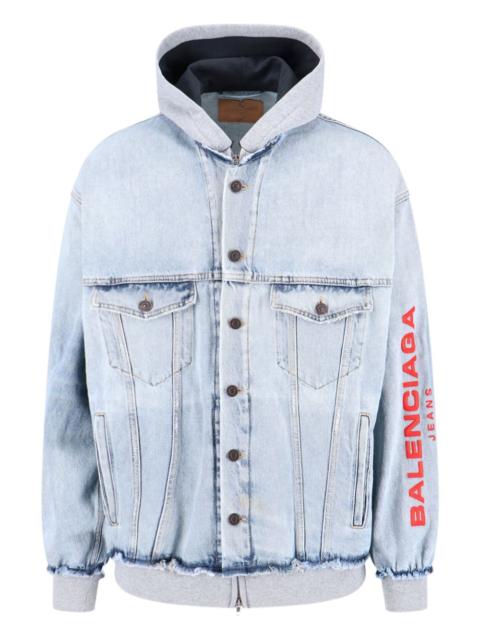 hooded denim jacket