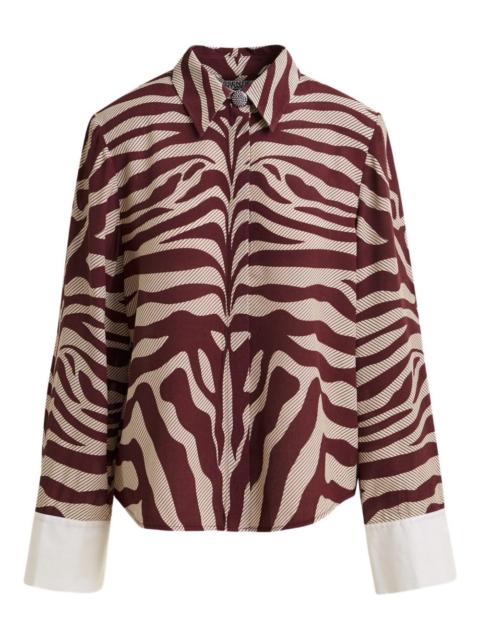 zebra-print shirt