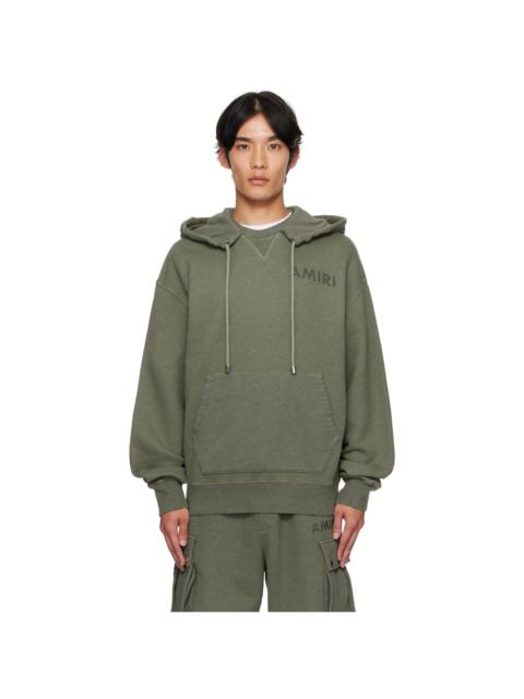Khaki 'AMIRI' Stencil Oversized Hoodie