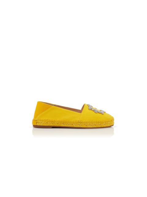 Yellow Cotton Espadrilles