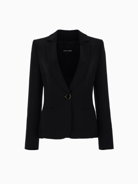 Mulberry silk single-breasted jacket