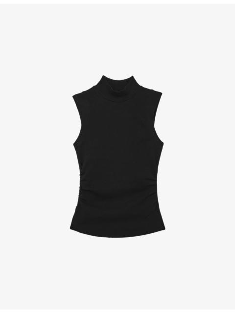 Simone High-Neck Stretch-Cotton Vest