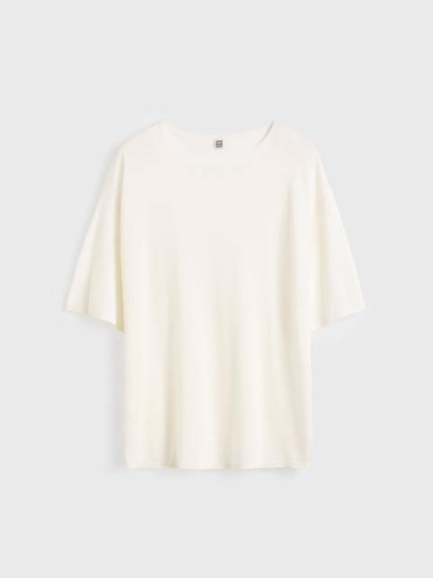 Longline tee knit white