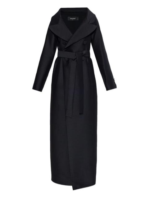 virgin wool double-breasted coat