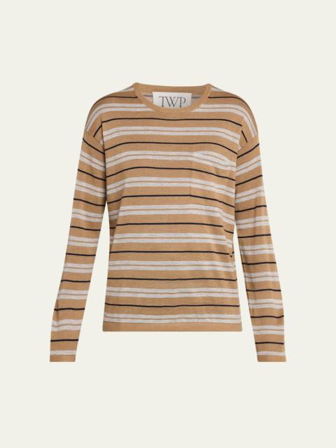 4Th St Striped Cashmere Top