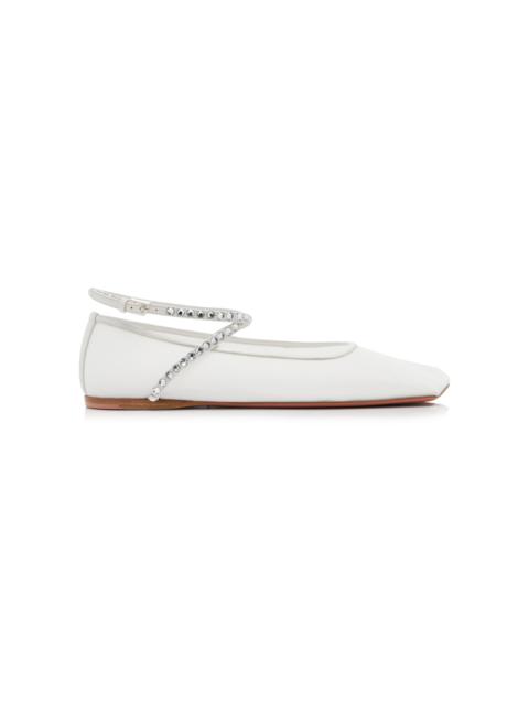 Ane Crystal Mesh Flats white