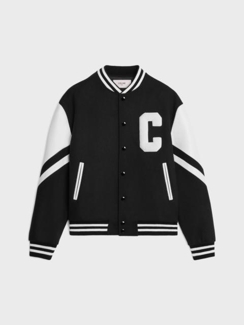 CELINE jackson teddy jacket in textured wool | REVERSIBLE
