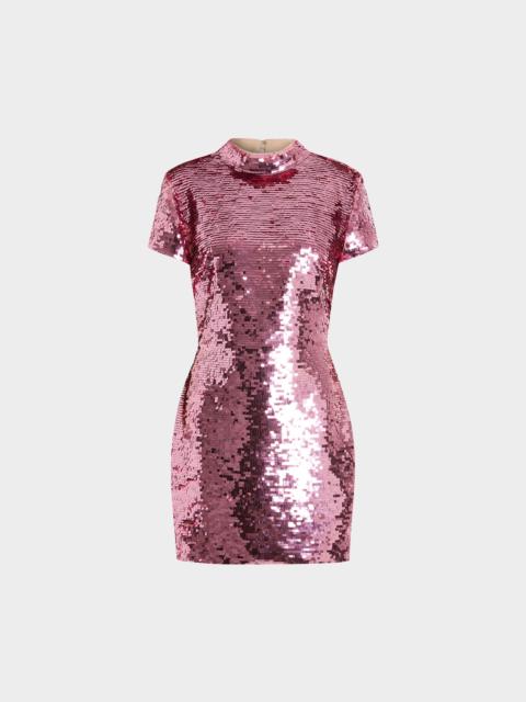 IONA MINI DRESS IN SQUARE SEQUIN