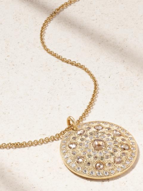 Talisman Medal Large 18-karat Gold Diamond Necklace
