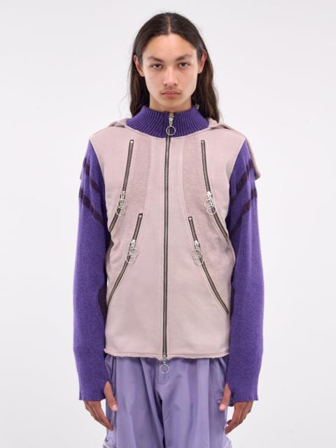 Hybrid Jersey & Mohair Zip Hoodie