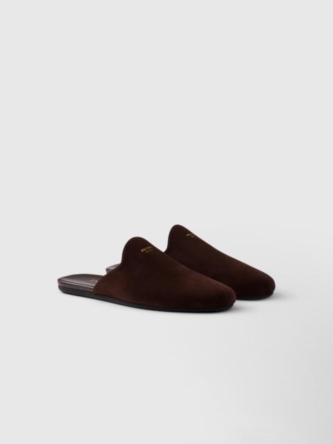 Suede mules