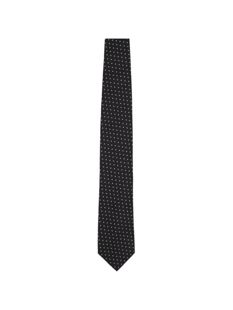 Black Micro Dot Weave Tie