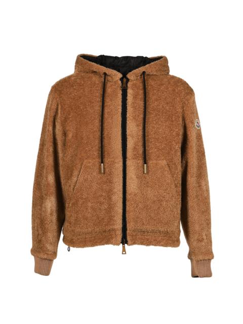 ZIP UP CARDIGAN / CAMEL X BLK