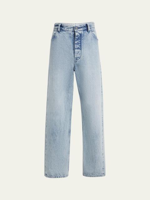 Men's Relaxed-Fit Acid Wash Jeans