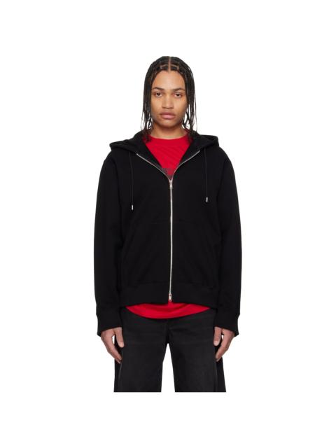 Black OG Embroidery-Ish Zip-Up Hoodie