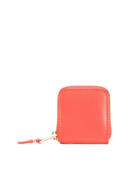 zipped leather purse