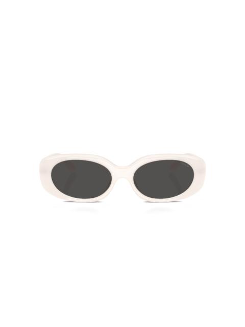 oval-frame sunglasses